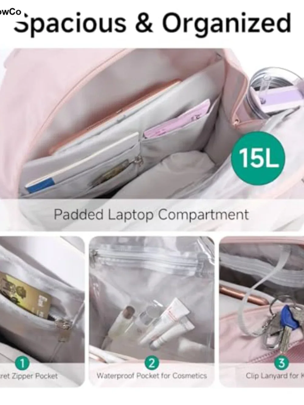 Tennis Backpack Holds 2 Rackets 400D Polyester Oxford Shoe Compartment